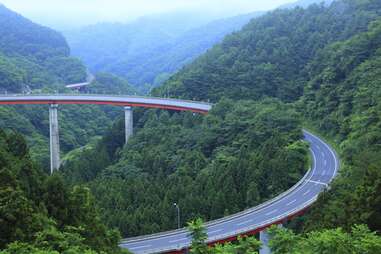 A winding road in Iwate.