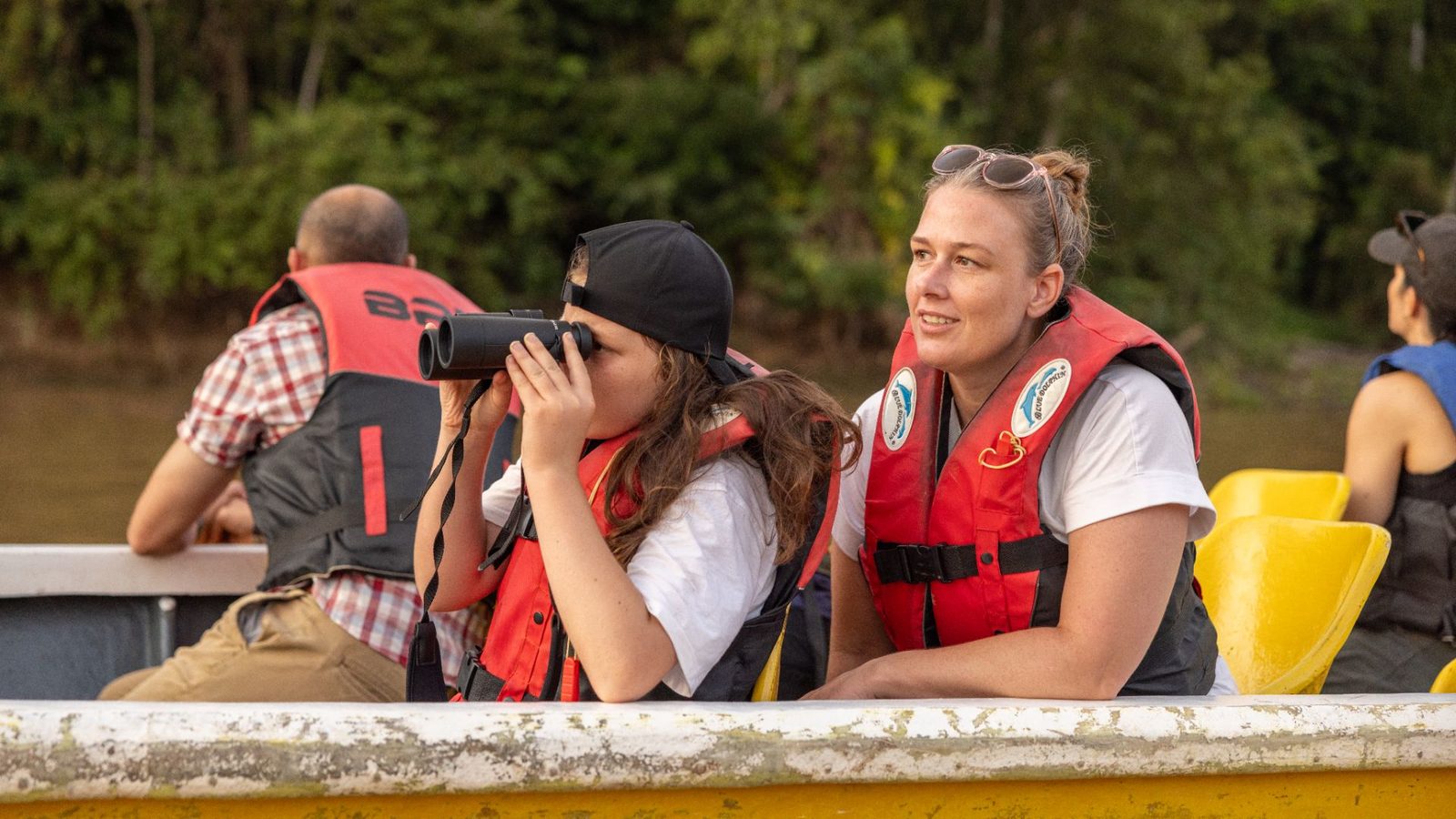 The Intrepid family group in Borneo.
